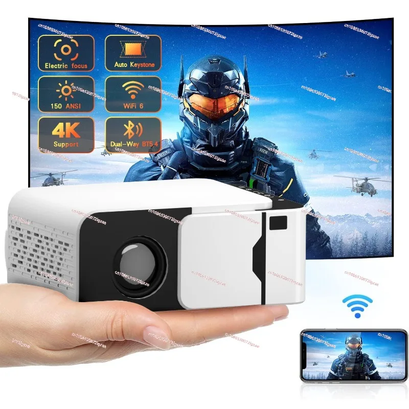 

Домашний HD-проектор Мини-портативный смартфон Проектор для домашнего кинотеатра