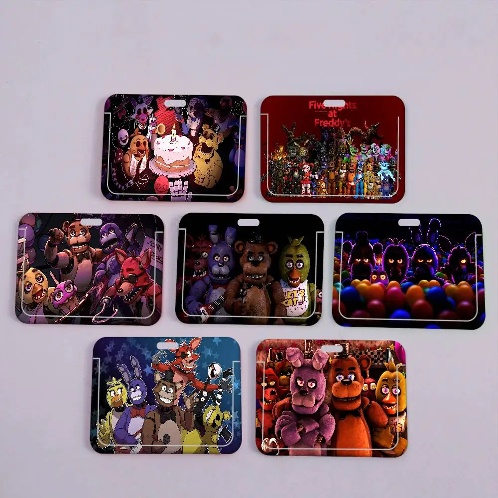 

F-FNAF Five-nights-At-Freddys Badge Holder PVC Material ID Card Case For Work Nurse Key & Wallet