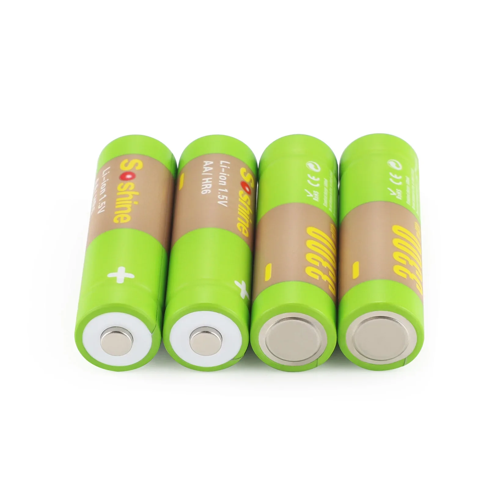 Soshine 1.5V AA 3300mWh Rechargeable Battery 3300mWh Lithium Batteries and Li-ion AA AAA Smart Rechargeable Batteries Charger