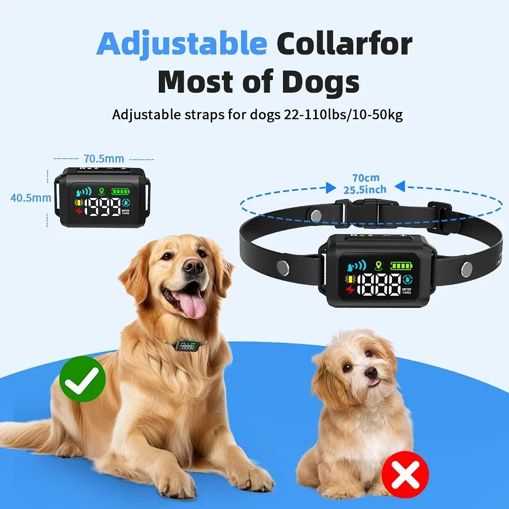 

New Arrival Invisible Electric GPS Wireless Outdoor IPX7 Dog Shock Training Collar Pet Containment System