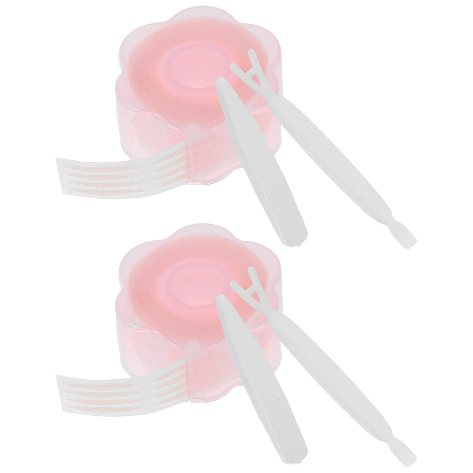 2 セット二重まぶたテープ跡のない接着剤なしアイメイクツールインスタント目に見えないまぶたステッカーパッチ