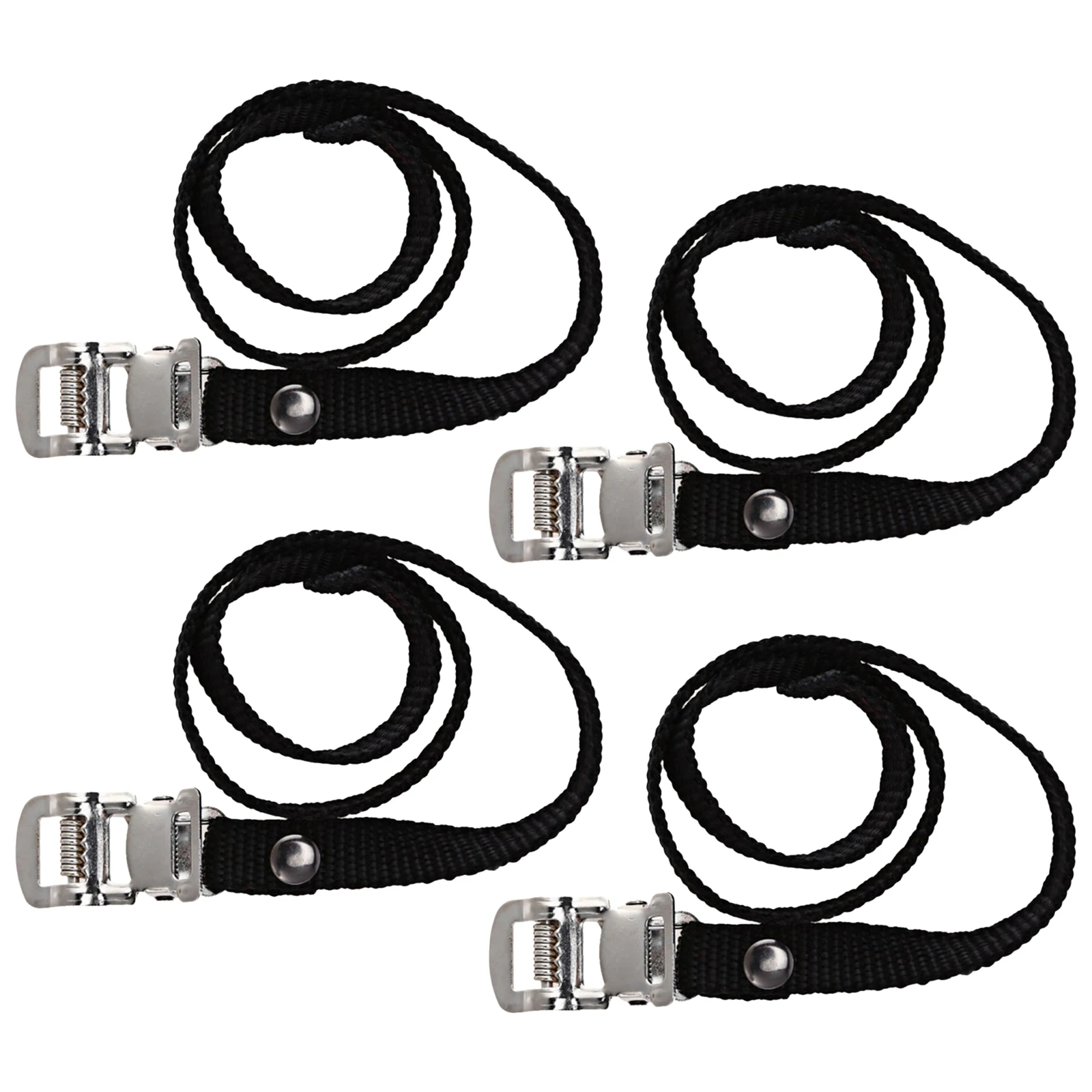 

4Pcs Bicycle Pedal Strap Strong Nylon Material Wear Resistant Buckle Fit Most Shoe Sizes Ideal Cycling Accessory