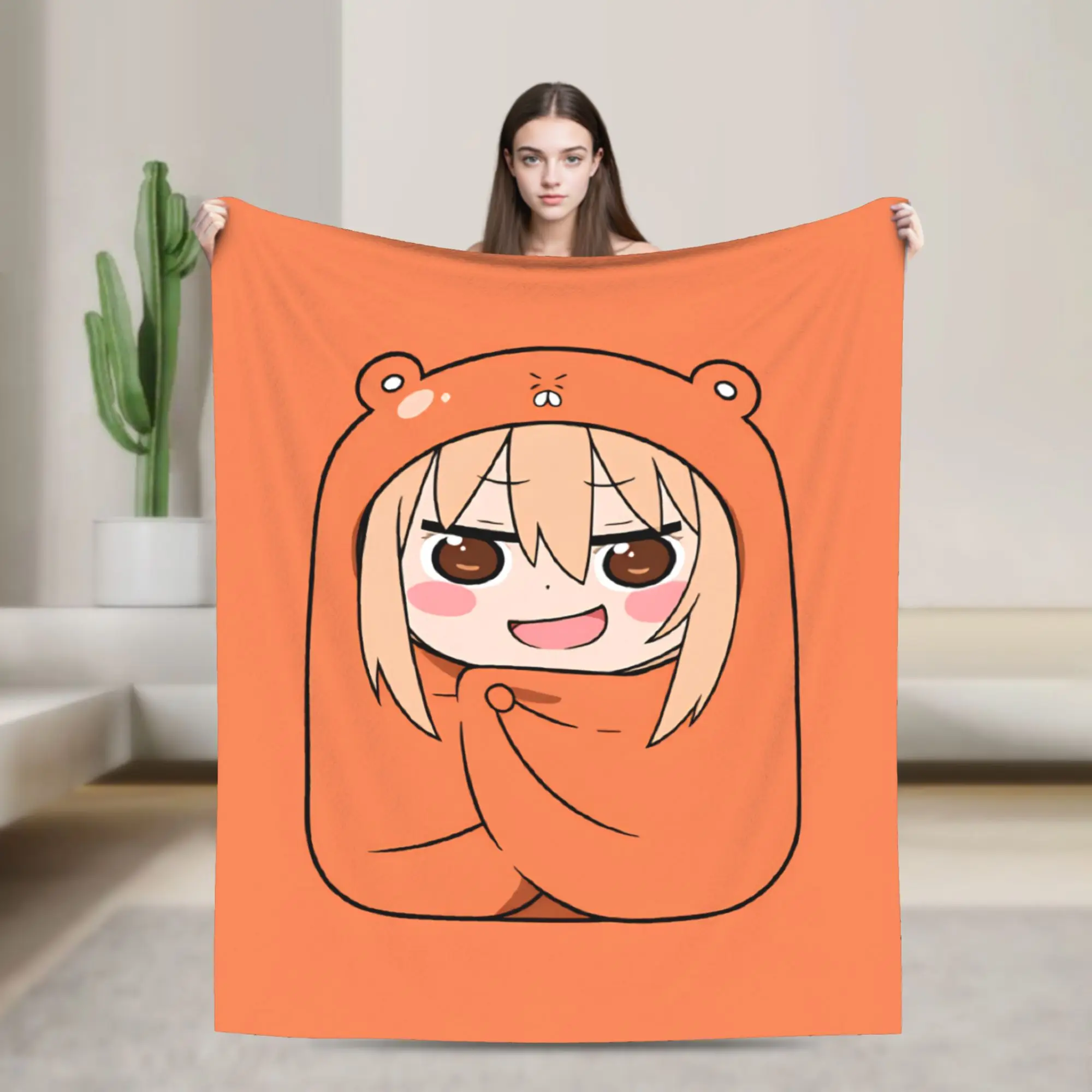 Soft Warm BlanketsBoy Girl Picnic Himouto Umaru Chan Throw Blanket  Flannel Bedspread For Outdoor Novelty Sofa Bed Cover