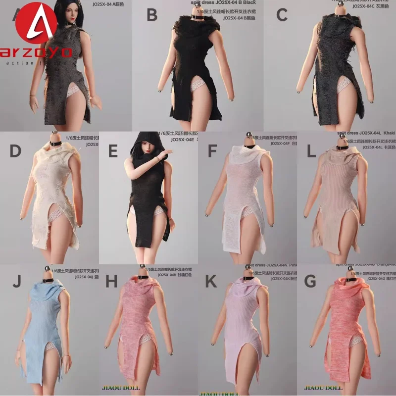 

JO25X-041/6 Женский сплит-стиль, стиль Wasteland, длинное платье с отверстиями, модель одежды для женской фигурки солдата 12 дюймов