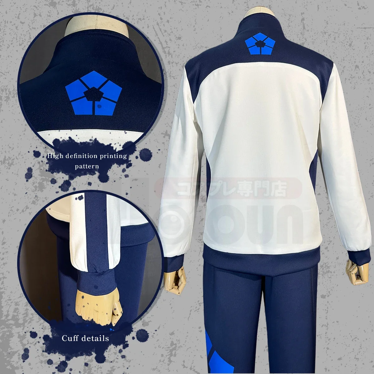 Cosplay Blue Lock Anime Reo Nagi Bachira Isagi Chigir disfraz de Cosplay con bolsillo con cremallera completa ropa deportiva chándal bordado Sudadera con capucha