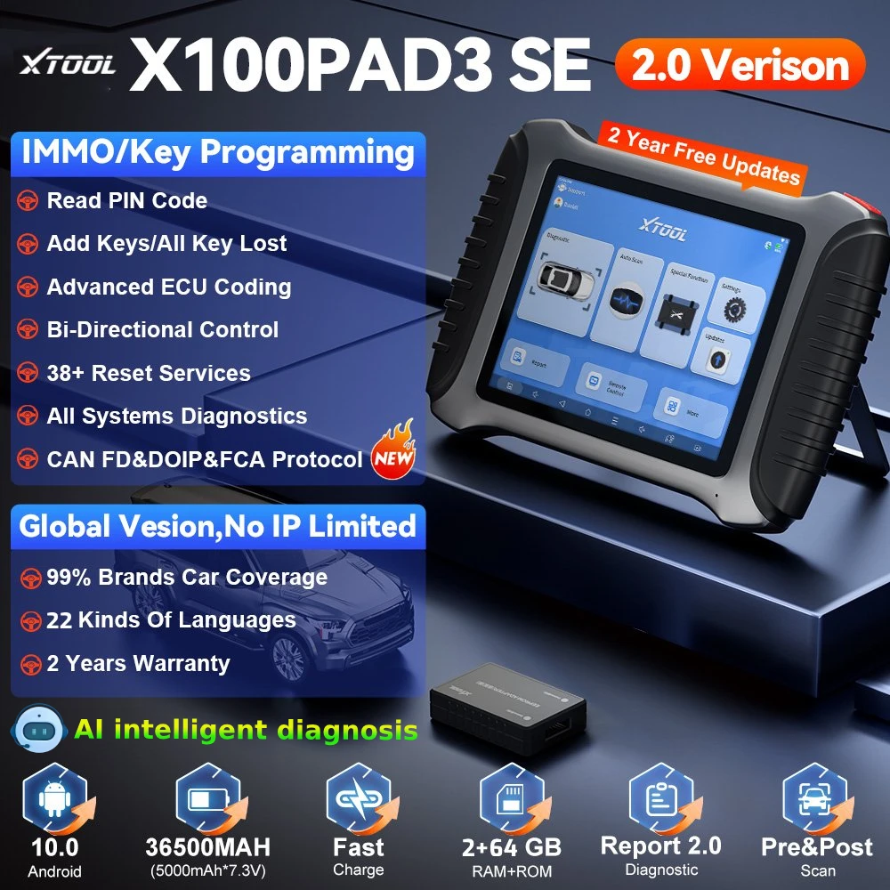 XTOOL X100PAD3 SE V2.0 All System Diagnostic Automotive Scanners IMMO Programming ECU Coding 38+ Resets Key Programming Scanner view 2