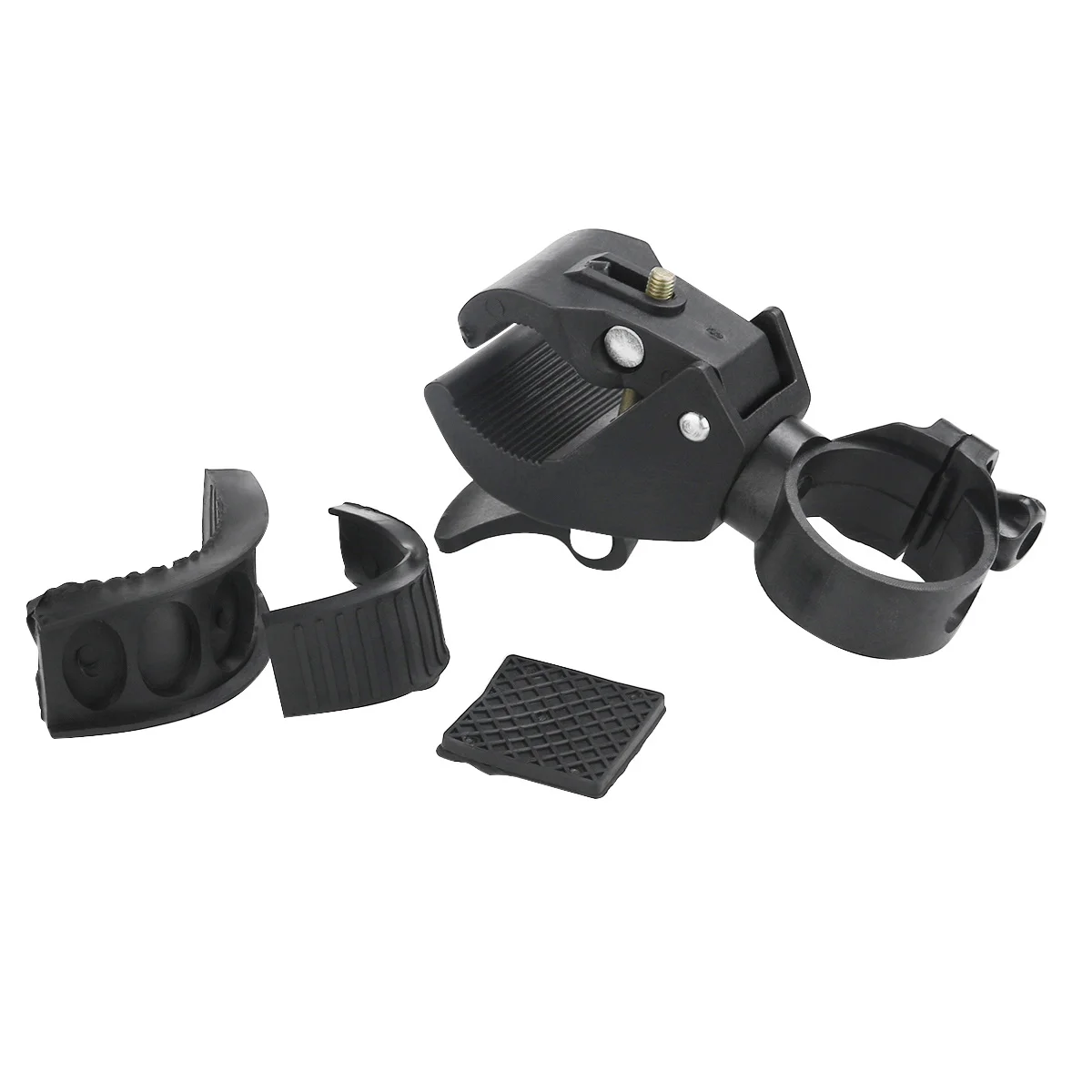 

Foxnovo Universal Bike LED Flashlight Mount Holder Rotating Clip Bracket Black Adjustable Torch Clamp for Handlebar