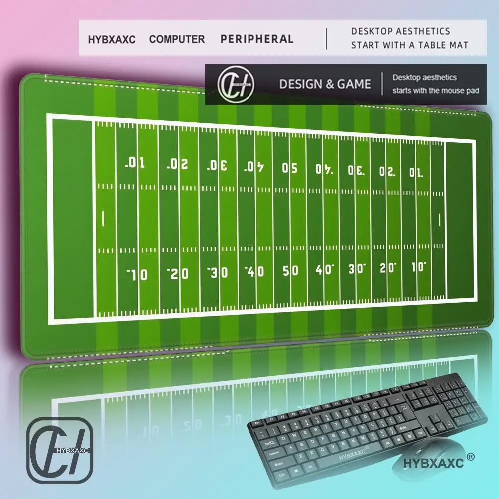 

HYBXAXC American Football Field Green Desk Mat – Extra Large Non-Slip Mouse Pad for Men, Ideal for Work, Gaming & Home Office
