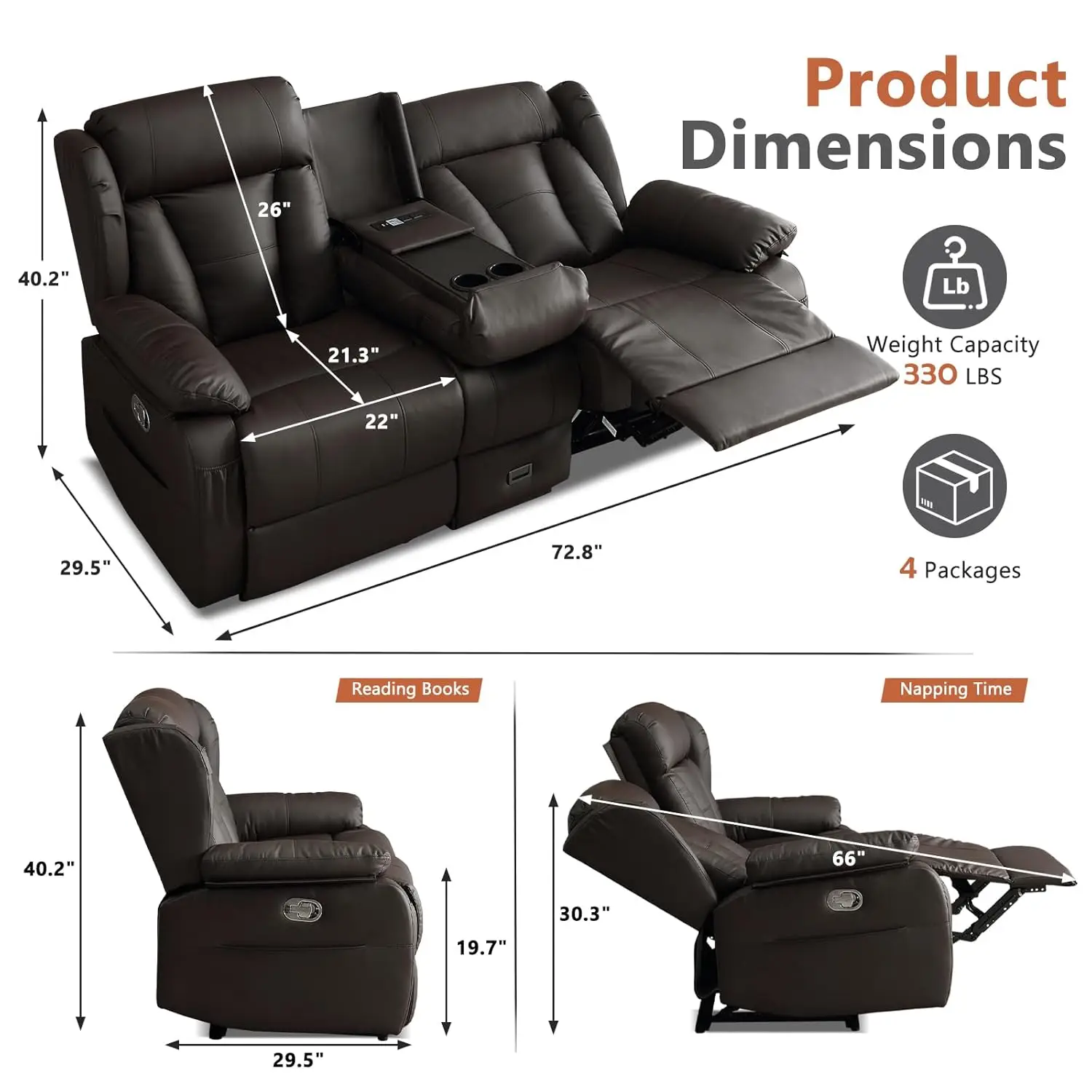Thumbnail 2 - #7 Latest Reclining Sofa Couches Offers