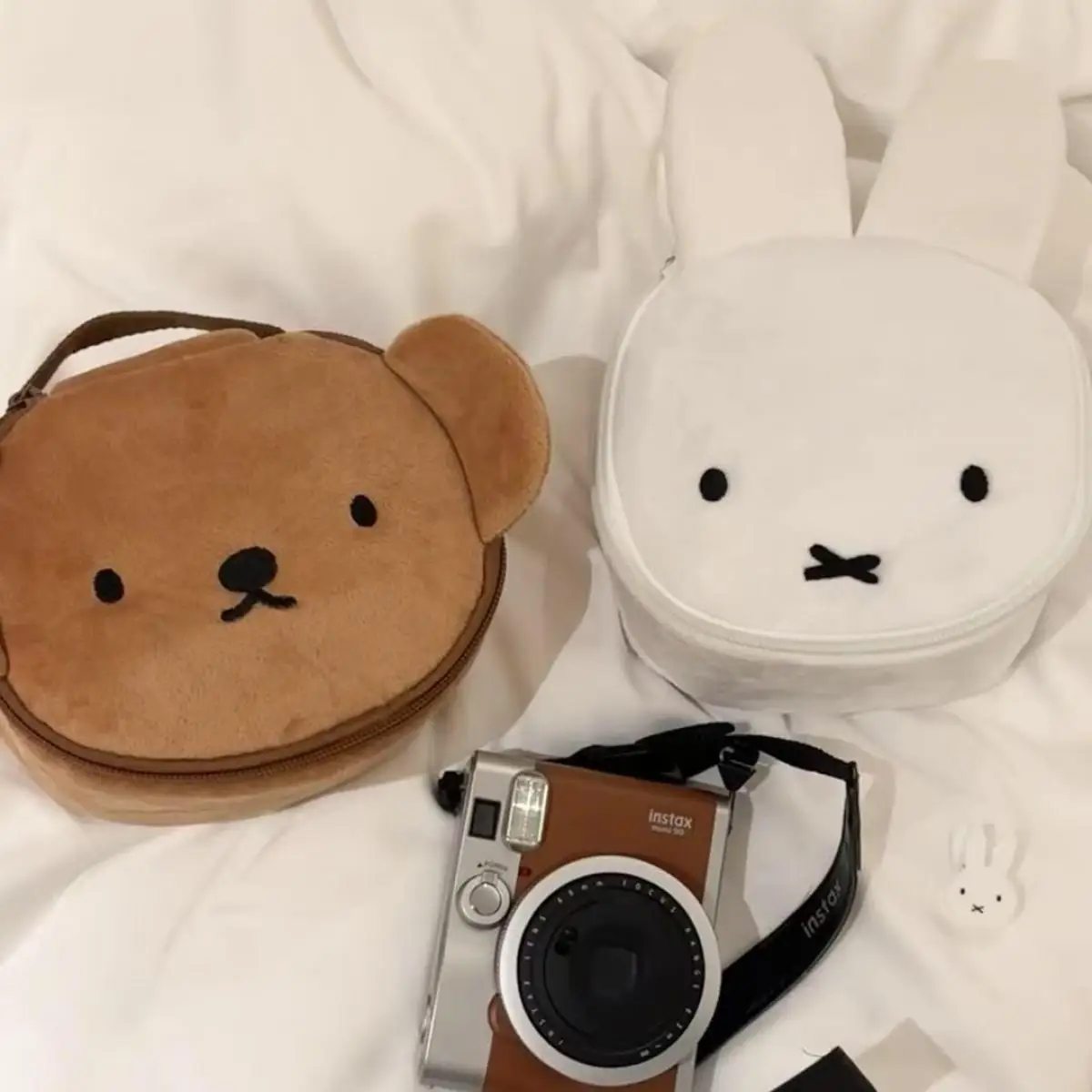 

Miffy Rabbit Kawaii мультяшная плюшевая косметичка милая аниме ручная косметичка большой емкости милая сумка для ювелирных изделий для девочек