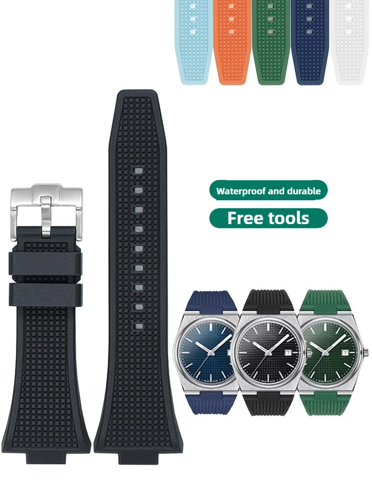 

Suitable for Tissot PRX Super Player Rubber Watch Strap 1853/T137 Silicone Strap T137410A/T137407A