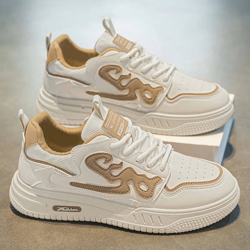 

2025 Spring New Sports Thick Soled Breathable Casual Running Lightweight and Comfortable Men's Shoes Niche Board Shoes