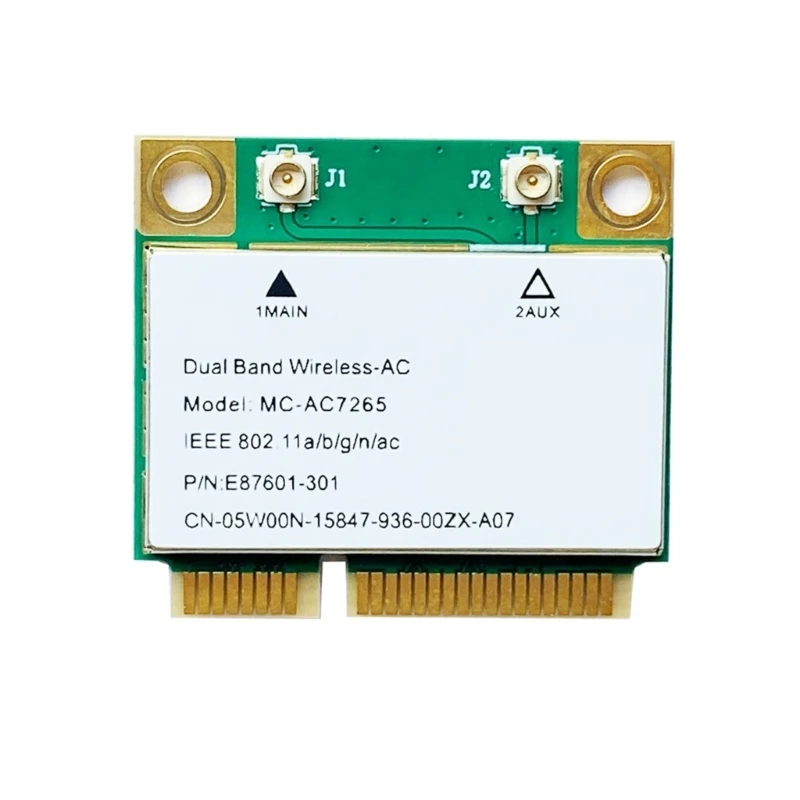 MC AC7265 1200Mbps 2.4G/5Ghz 802.11AC WiFi Card Networking PCIe Bluetooth-compatible 4.2 Support for Laptop/PC