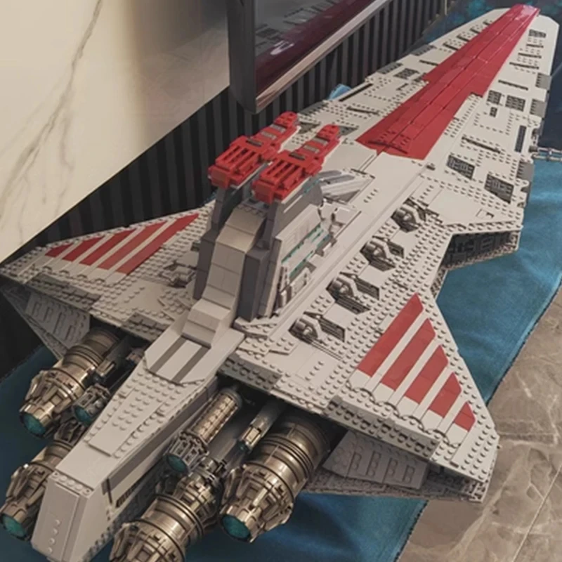 

Рождественский подарок для взрослых, украшение, строительный блок, игрушка, 5374 шт., MOC, большей венатор-класс, республиканский атакующий крейсер