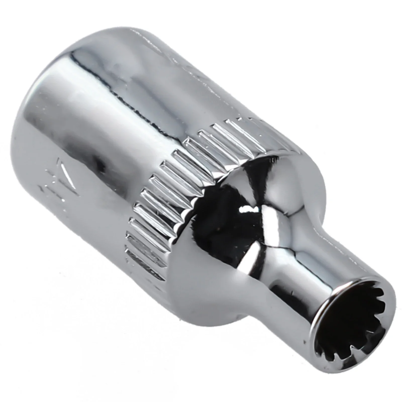 High performance 12 Point Mirror Torx Bit Ratchet Wrench Adapter 1/4 Drive Short Socket Head (Chrome Vanadium Steel)