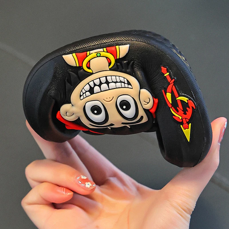 الأطفال الكرتون النعال الصيف الفتيان عدم الانزلاق شباشب حمام الفتيات إيفا لينة أسفل النعال المنزل مريحة #5