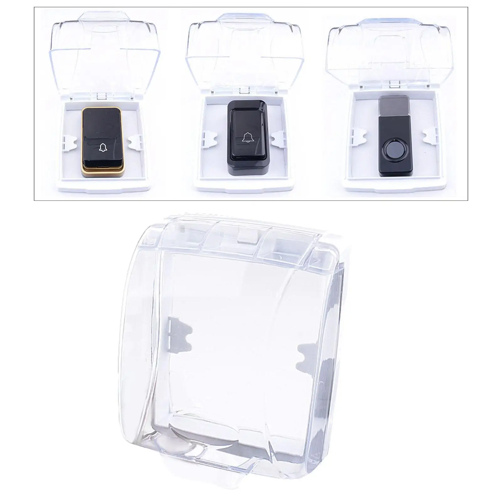 Plastic Shelter Doorbell Transparent Waterproof Chime for Door Access Attendance Machine Home