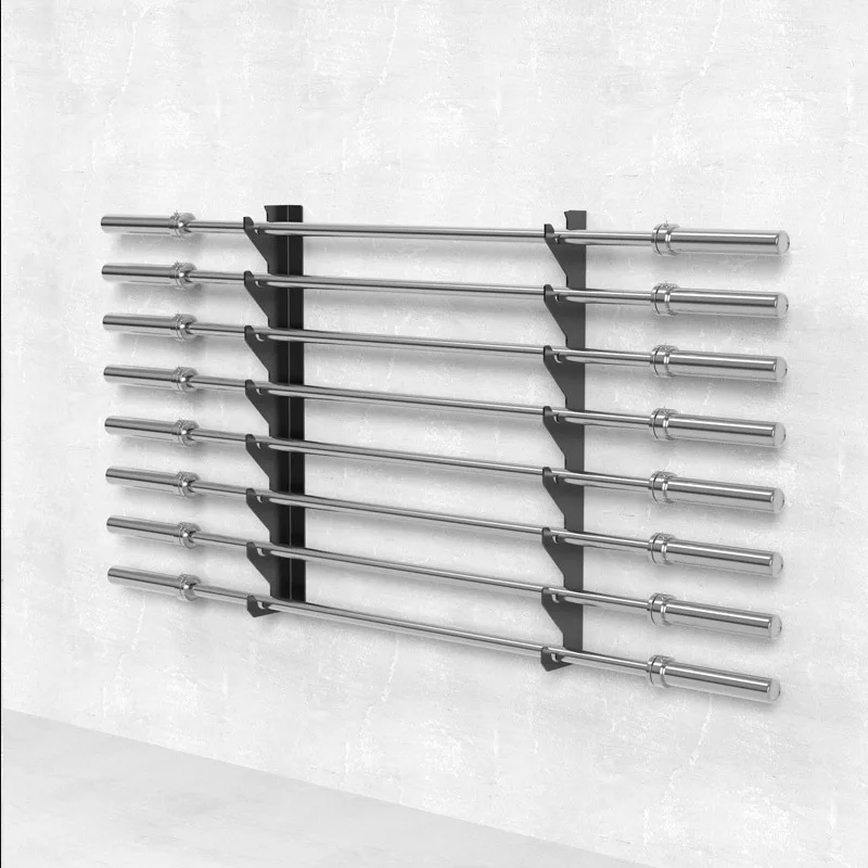 Wall Mounted Barbell Storage Rack, 6 8 10 Tier Barbell Holder for Gym, Space Saving Weight Rack Organizer