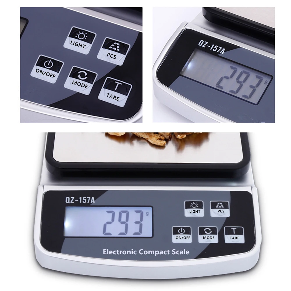 10KG/5KG/3KG Electronic Scale USB Charge Precision Kitchen Balance Food Scale Household Coffee Scale Smart Digital Baking Scale