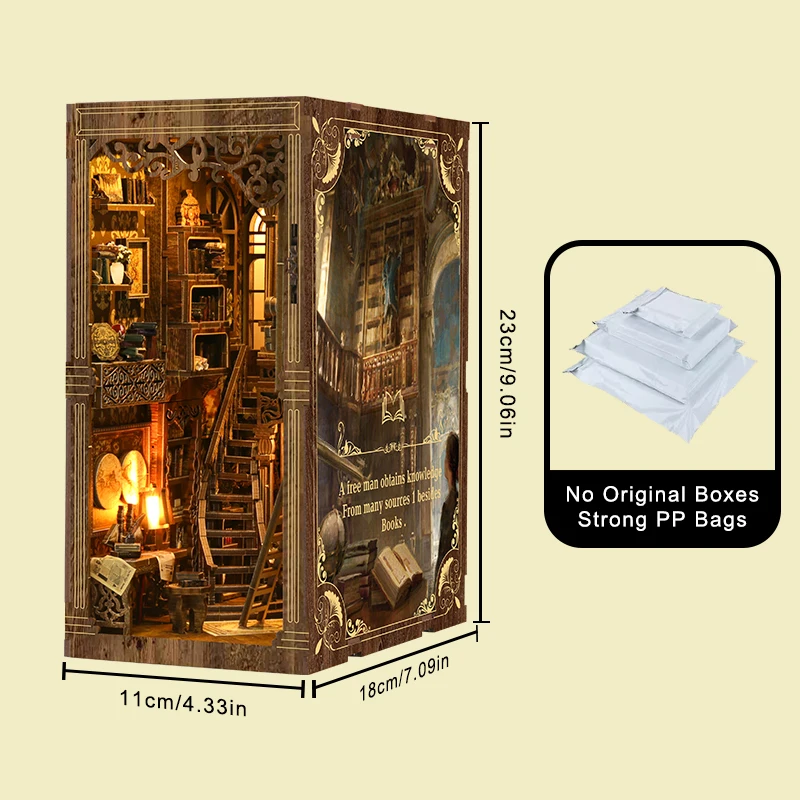 لتقوم بها بنفسك كتاب خشبي زاوية الكتب الكلاسيكية بيوت الدمى بناء اللعب الدفتين رف الكتب ديكور هدية لكتاب دمية لعبة للأطفال هدية