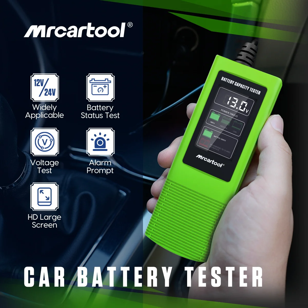 MRCARTOOL B70 Auto Power Kapazität Tester 12V 24V Elektrische System Diagnose Power Scan Tool Auto Batterie Spannung Tester analysator – Detail 1