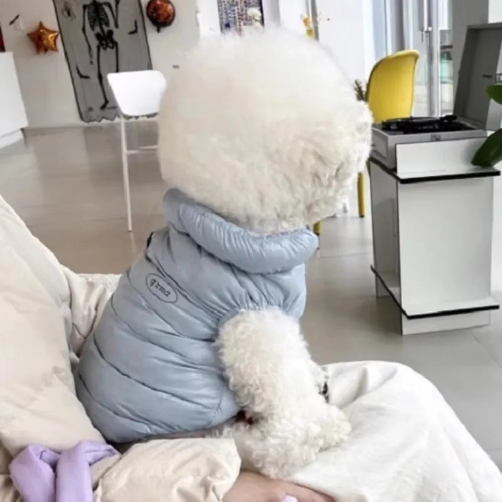 Ropa suave y cálida para perros, chaleco impermeable de Color sólido para cachorros, chaqueta de plumón para gatos, suministros para Chihuahua, chaqueta para perros