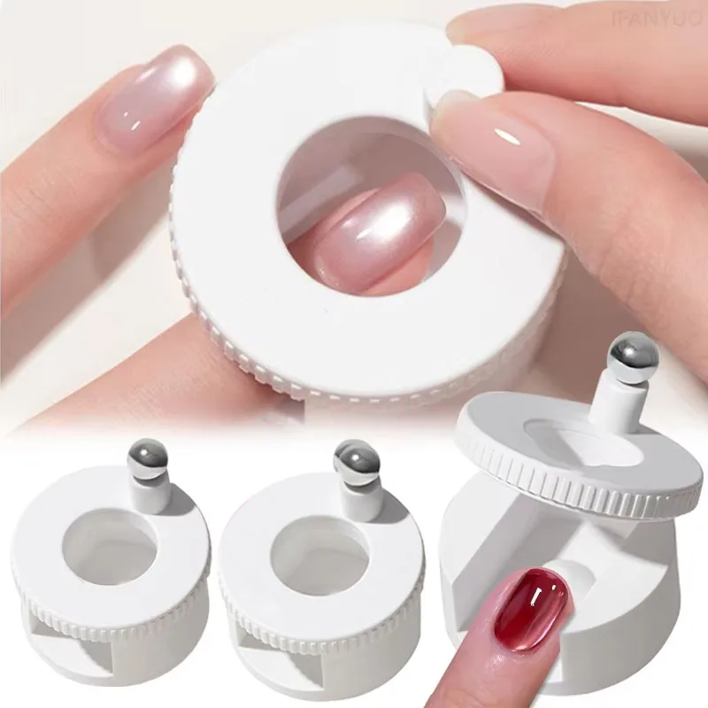 

360° Rotating Cat Eye Magnet Nail Art Tool Glass Beads Magnetic for Gel Polish Strong Light Absorption DIY Salon Professional