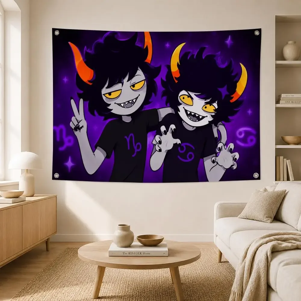 Webcomic Character Homestuck Gamzee Makara Flags Home Yard Garden Wall Hanging Flag Indoor Outdoor Banner Decor Art