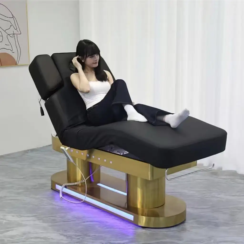 

Роскошная 4-моторная кровать для ресниц с подогревом и наклоном, спа-салон для лица, медицинский массажный стол для лечения