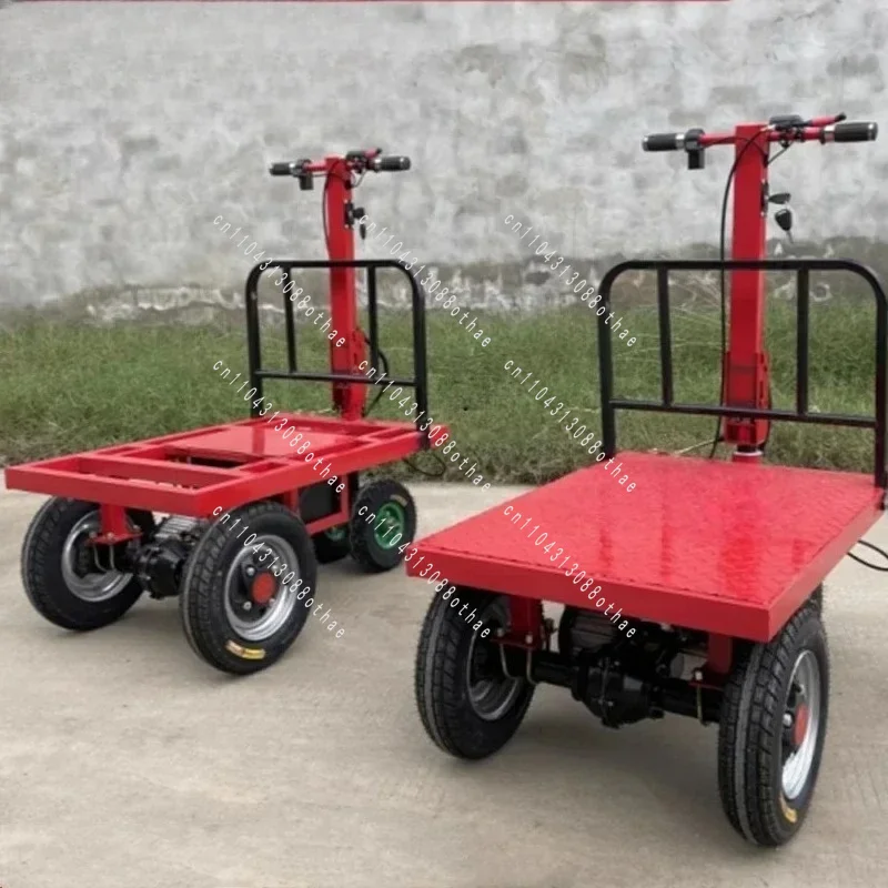 Site To Pull Goods Decoration Into The Elevator Into The Household Foldable Metal Electric Flatbed Truck Trolley