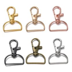 5/10Pcs Swivel Clasps D Rings Alloy Metal Lanyard Snap Hooks Clip Hook for DIY Keychain Bag Key Rings Jewelry Making Supplies