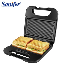 Electric Sandwich Maker Grill plate Panini 750W Cooking Kitchen Appliances Breakfast Waffles Machine Non-stick Iron Pan Sonifer