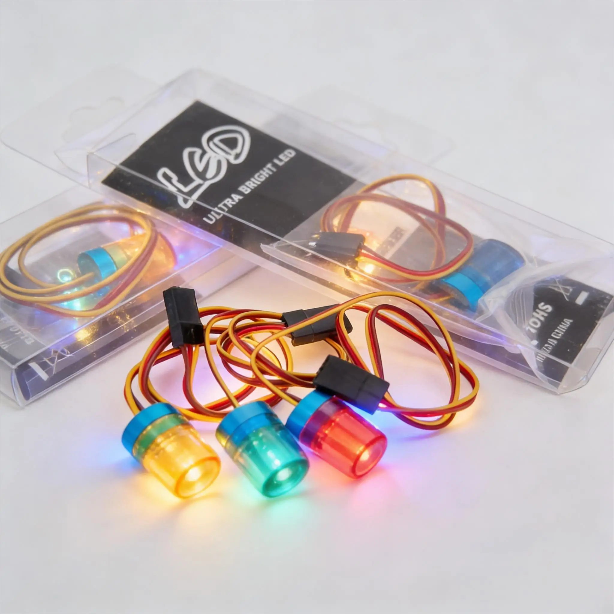 LED Police Strobe Light Bar Multi Flash Modes for 1/14 Tamiya 1/10 RC Crawler Truck High-Brightness Alarm Lamp Upgrade Parts