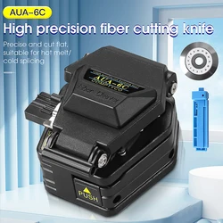 COMPTYCO AUA-6C Fiber Cleaver FTTH Cold Hot Melt Connection Optical Fiber Cable Cutting Knife Tools 16 Face Blade