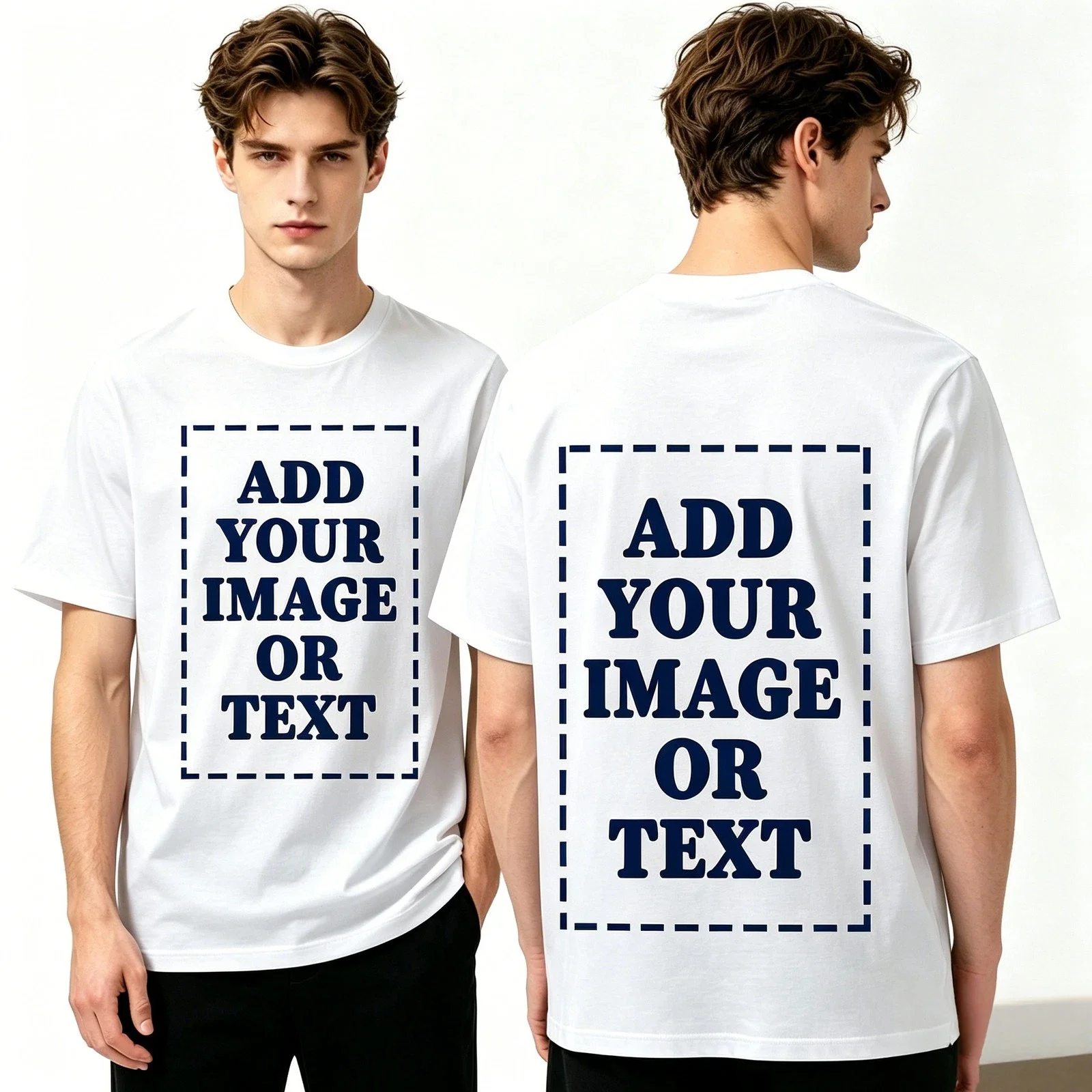 Personalized Custom T-Shirt Printing With Your Photo Text Logo Anything Shirt 100% Cotton Breathable Tee For Unique Gift Unisex