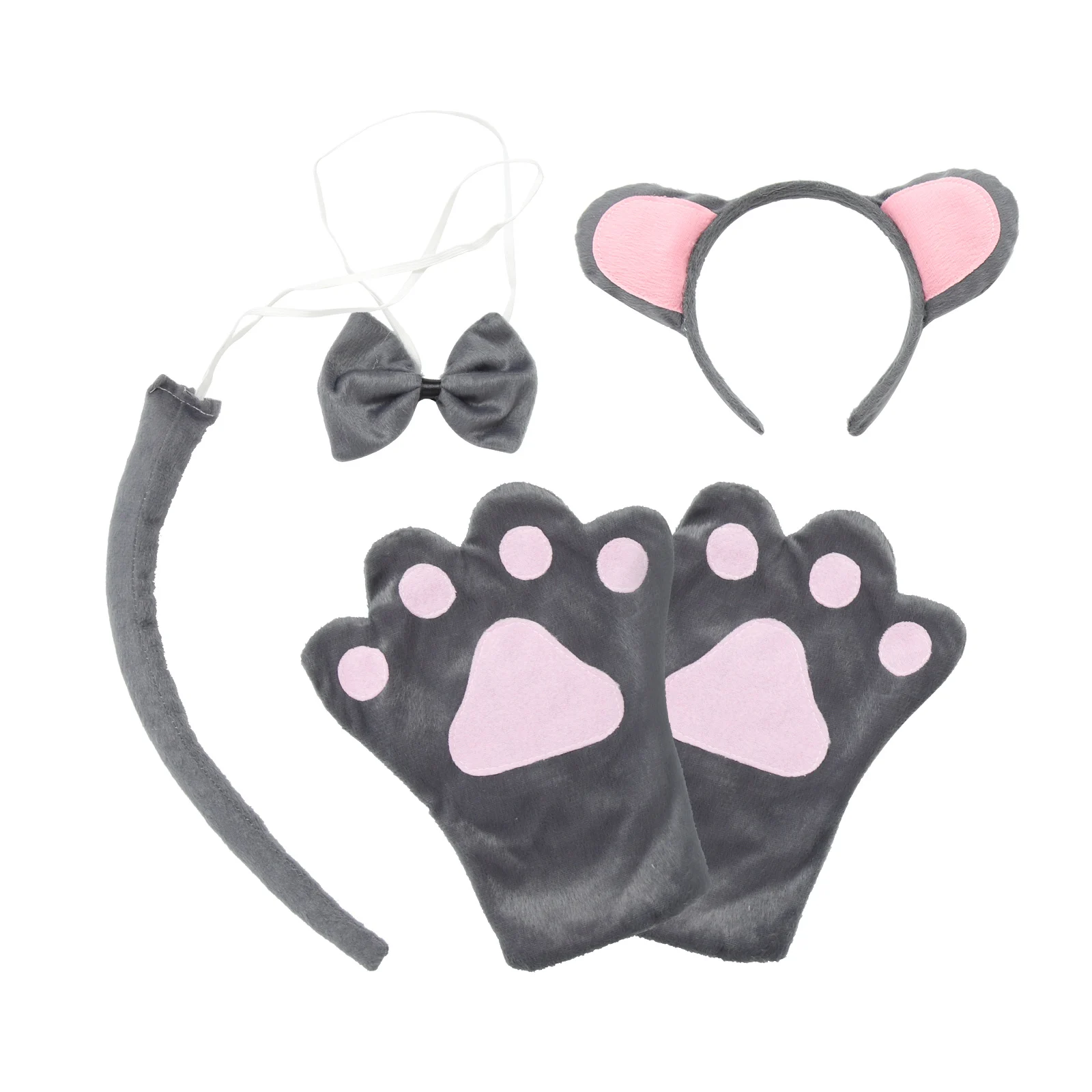 

Mouse Headb 2 Sets Mice Ears Tail Short Creative Chic Costume Accessories Party Cosplay Animal Props Mini Suit