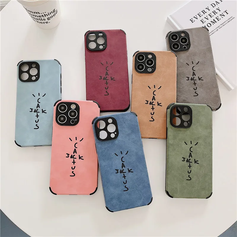 Luxury Turn fur Travis scot  leather Silicone border case for iphone 16 Pro 13 12 11 Pro Max 14 15 Japan street fashion cover