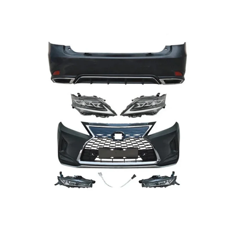 High Quality RX350 RX400 2009-2015 Upgr 2023 RX350h F-sport LED Headlights Front Rear Bumper Bodykit