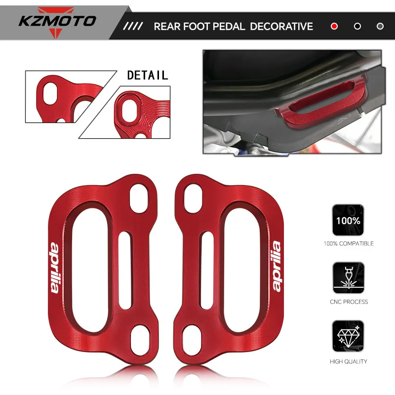 

2025 Accessories For RSV4 rsv4 2009-2023 2024 2025 Motorcycle CNC Rear Pedal Cover Armrest Footrest Pedal Remove Cover