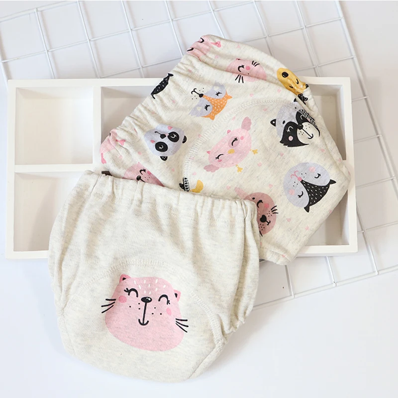

2pcs Korean Style 100% Cotton Gauze Potty Training Pants - Breathable Baby Toilet Learning Underwear with Creamy Pastel Colors