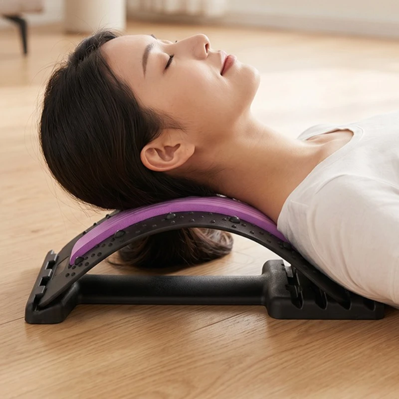 Haltungskorrektur Lendenwirbelsäulen-Entspanner Taillenstrecker Rückenmassagegerät Bogenstütze Trainer für Zuhause Fitness-Studio Büro Schreibtisch Arbeit