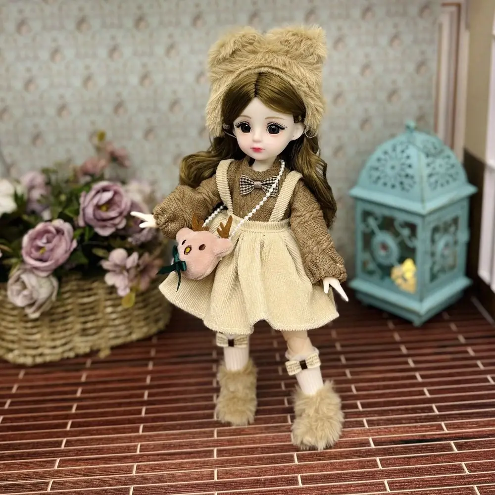 1/6 SD 30cm BJD 인형 의상 포함 긴 머리 하이힐 공주 드레스업 BJD 인형 애니메이션 가발 메이크업 포함