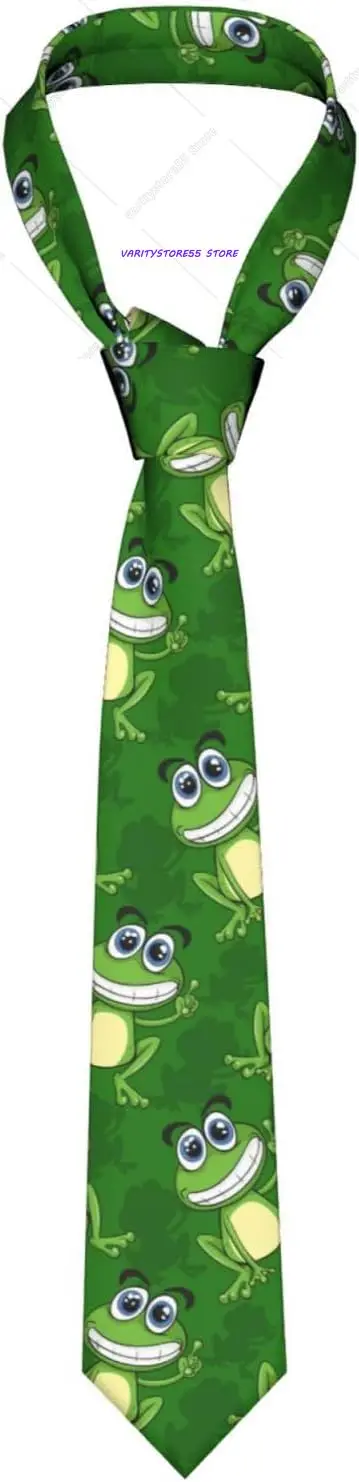 Frog Funny Tie For Men Boys Novelty Skinny Men’s Necktie Fashion Narrow Wide