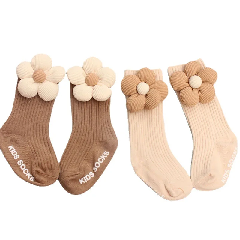 Cute flower combination 0-12 months early birth baby fetus cap newborn winter men and women baby socks hat newborn hat