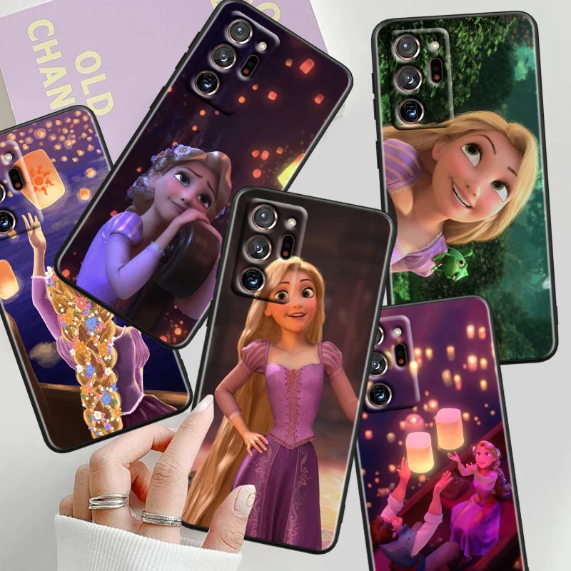 Rapunzel Tangled Disney For Samsung Note 20 10 Ultra Plus A31 A14 A12 A70 A34 A25 A04 A05 A15 A24 5G Black TPU Phone Case