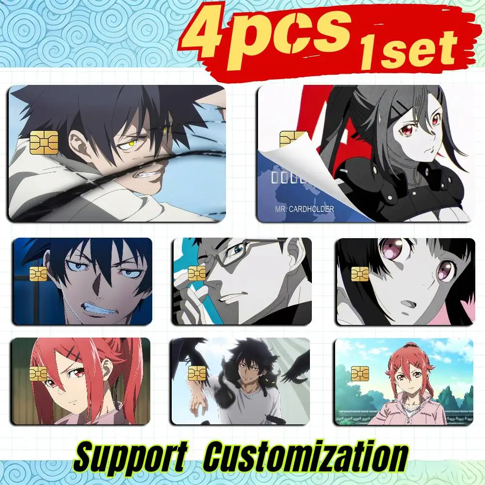J-Jiro Azuma Anime B-Black Torch  Card Stickers for Bank Access Protective Waterproof Film Cover Sticker Gift