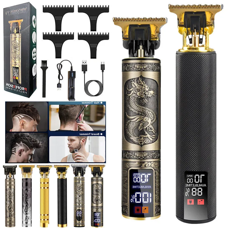 

Professional Women Men Lcd Display Wireless Usb Rechargeable Electric Beard Barber Shop Hair Cut Clipper Trimmer Cutter Machine