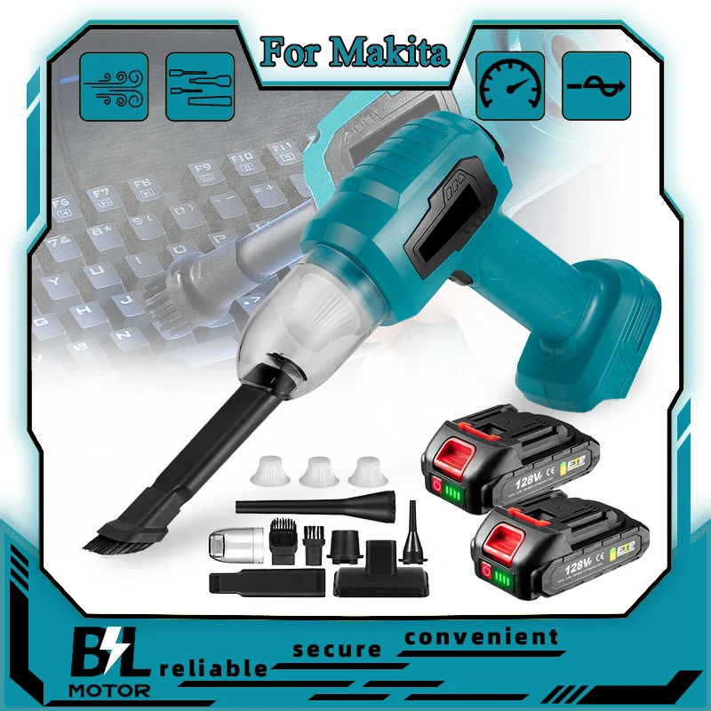 

Беспроводной портативный автомобильный пылесос, электрический воздуходувка, мини-электрический пылесос, электроинструменты для чистки батареи Makita