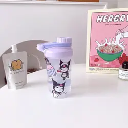 Cute Sanrio Kuromi Hello Kitty DIY Sticker Cup Anime 500ml Large Capacity Portable Plastic Shaker Cup Cartoon Cute DIY Stickers