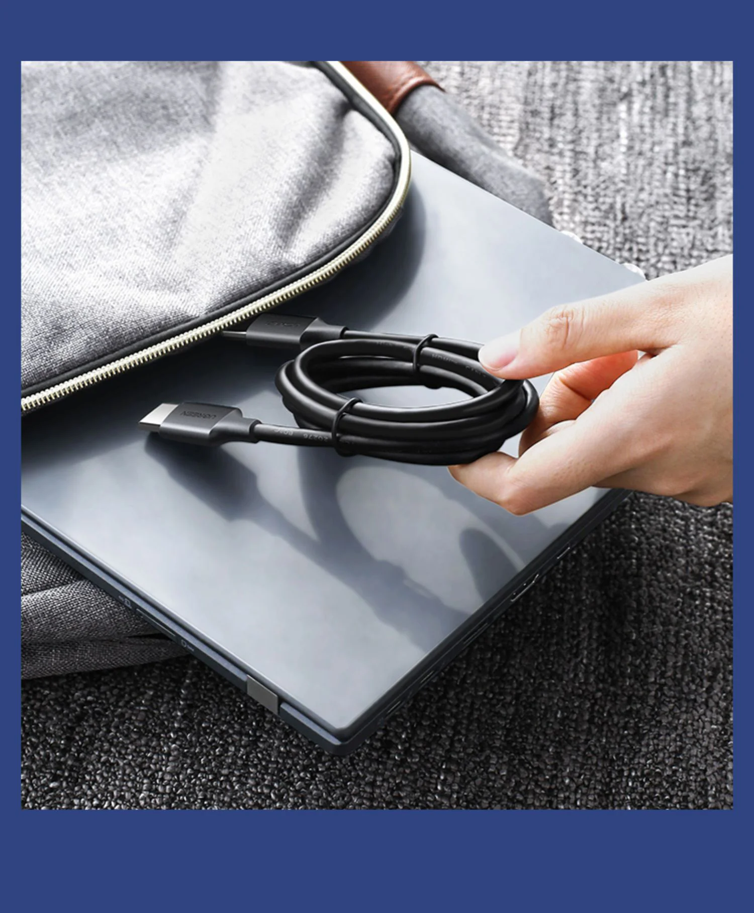 UGREEN 남성용 HDMI 케이블 어댑터 슬림하고 휴대 가능한 HDMI 케이블 고품질 디지털 케이블